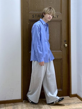 「GLOBAL WORK（グローバルワーク）のアイテム（パンツ）」を使った、おのさん（メンズ・175cm）の春コーディネート