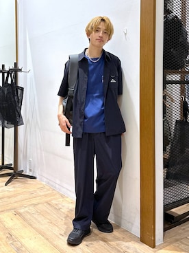 「アイテム（メッセンジャーバッグ）」を使った、おのさん（メンズ・175cm）の夏コーディネート