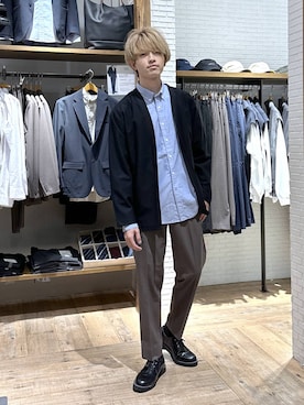 「アイテム（カーディガン/ボレロ）」を使った、おのさん（メンズ・175cm・20代）の秋コーディネート