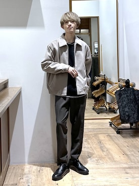 「おでかけ」｜「アイテム（ジャケット/アウター）」を使った、おのさん（メンズ・175cm）の冬コーディネート