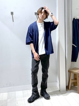 「GLOBAL WORK（グローバルワーク）のアイテム」を使った、おのさん（メンズ・175cm）の夏コーディネート