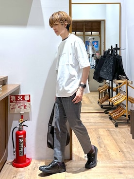 「GLOBAL WORK（グローバルワーク）のアイテム（シューズ）」を使った、おのさん（メンズ・175cm）の夏コーディネート