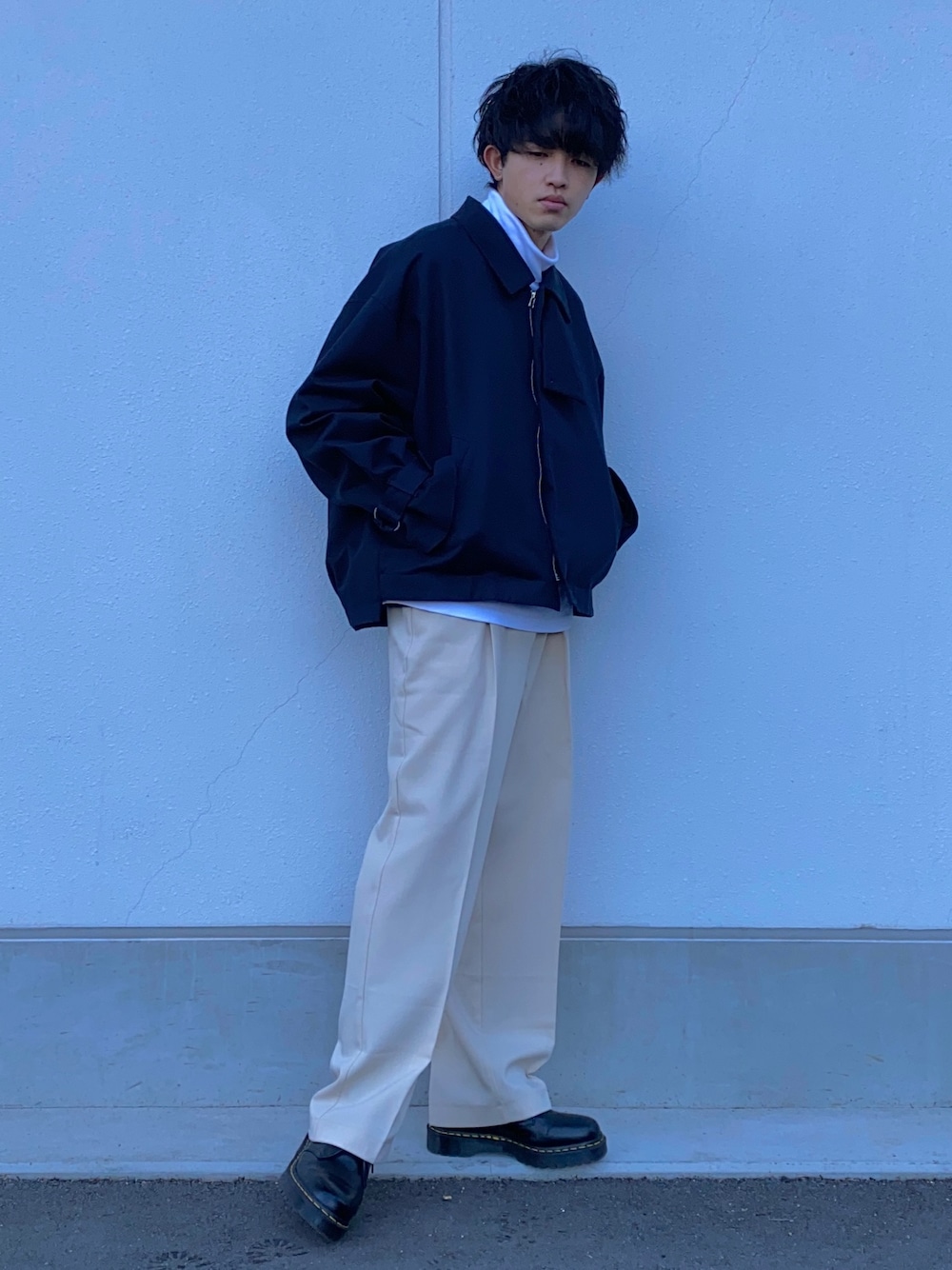 【my beautiful landlet】 stretch double cloth blouson