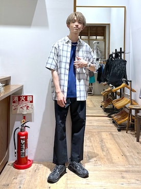 「GLOBAL WORK（グローバルワーク）のアイテム（トップス）」を使った、おのさん（メンズ・175cm）の夏コーディネート