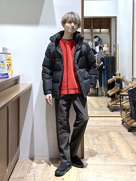 「デート/ロマンティック」｜「アイテム（その他シューズ）」を使った、おのさん（メンズ・175cm）の冬コーディネート