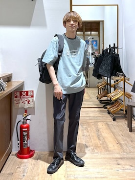 「GLOBAL WORK（グローバルワーク）のアイテム（シューズ）」を使った、おのさん（メンズ・175cm）の夏コーディネート
