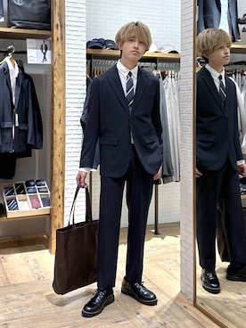 「アイテム（ネクタイ）」を使った、おのさん（メンズ・175cm）の秋コーディネート