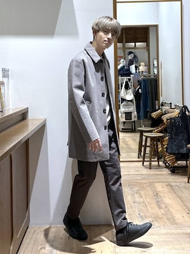 「アイテム（ステンカラーコート）」を使った、おのさん（メンズ・175cm・20代）の秋コーディネート