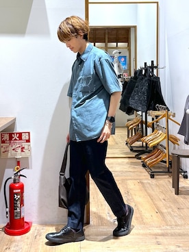 「GLOBAL WORK（グローバルワーク）のアイテム（シューズ）」を使った、おのさん（メンズ・175cm）の夏コーディネート