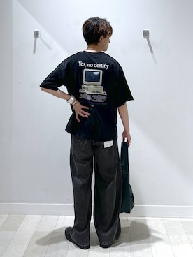「GLOBAL WORK（グローバルワーク）のらくッションアソートPUスニーカー/598288（その他シューズ、ブラック系）」を使った、おのさん（メンズ・175cm）の夏コーディネート