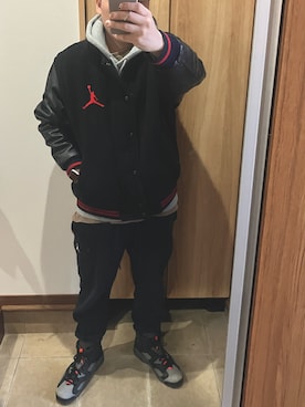 「アイテム（スタジャン）」を使った、style0005さん（メンズ・172cm）の冬コーディネート