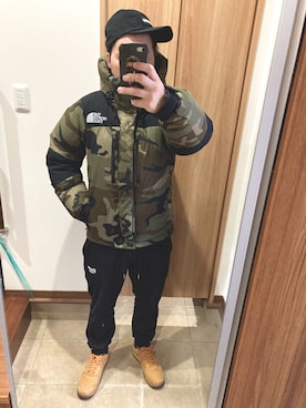 「ノースフェイス」｜「アイテム（キャップ）」を使った、style0005さん（メンズ・172cm）の冬コーディネート