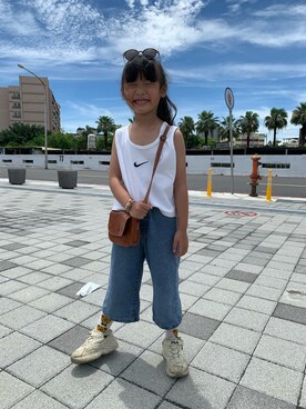 「FILA（フィラ）のアイテム（シューズ）」を使った、包子女孩さん（キッズ・110cm）の夏コーディネート