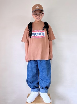 「Life Support Products(ライフサポートプロダクツ)の【プチプラ】デイリープリント半袖Tシャツ(Tシャツ/カットソー)」を使った、yo_yoさん(キッズ・130cm)の秋コーディネート