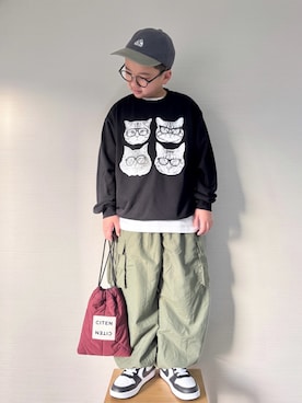 「アイテム（帽子）」を使った、yo_yoさん（キッズ・130cm）の冬コーディネート