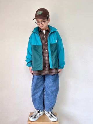 「THE NORTH FACE(ザノースフェイス)の<THE NORTH FACE>コンパクトジャケット / キッズ 130cm-160cm(マウンテンパーカー)」を使った、yo_yoさん(キッズ・130cm)の秋コーディネート