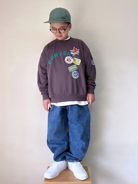 「devirock（デビロック）のアイテム」を使った、yo_yoさん（キッズ・130cm）の秋コーディネート