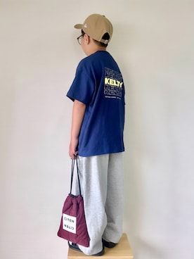 「アイテム（キャップ）」を使った、yo_yoさん（キッズ・127cm）の夏コーディネート