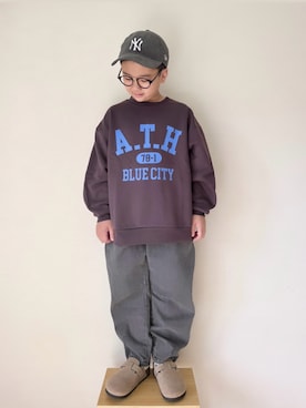 「アイテム（スウェット）」を使った、yo_yoさん（キッズ・130cm）の秋コーディネート