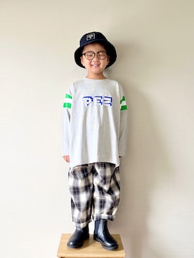 「チェッカーず2022」｜yo_yoさん（キッズ・110cm）の秋コーディネート