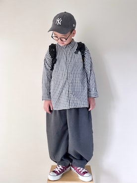 「アイテム（帽子）」を使った、yo_yoさん（キッズ・130cm）の冬コーディネート