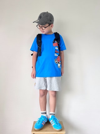 「THE NORTH FACE（ザノースフェイス）の【THE NORTH FACE(ザ・ノース・フェイス)】ルミナスグラフィックT(KIDS)（Tシャツ/カットソー）」を使った、yo_yoさん（キッズ・127cm）の夏コーディネート
