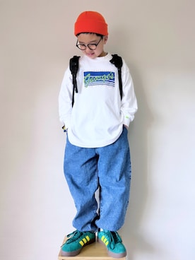 「devirock（デビロック）のアイテム」を使った、yo_yoさん（キッズ・130cm）の春コーディネート