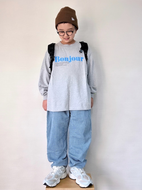 「GEORGE'S(ジョージズ)の【KIDS】プリントロンT(Tシャツ/カットソー)」を使った、yo_yoさん(キッズ・130cm)の秋コーディネート