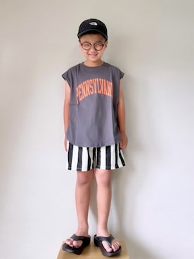 「FREAK'S STORE（フリークスストア）のアイテム（シューズ）」を使った、yo_yoさん（キッズ・120cm）の夏コーディネート