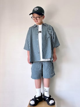 「アイテム（キャップ）」を使った、yo_yoさん（キッズ・130cm）の春コーディネート
