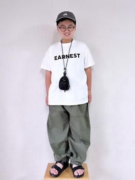 「アイテム（キャップ）」を使った、yo_yoさん（キッズ・130cm）の春コーディネート