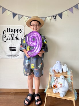 「Java（ジャバ）のアイテム（シューズ）」を使った、yo_yoさん（キッズ・130cm）の夏コーディネート