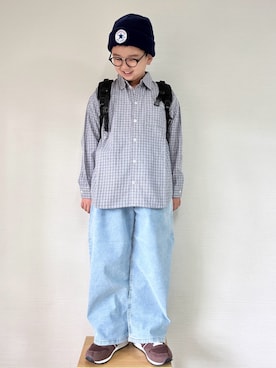 「NEW BALANCE（ニューバランス）のアイテム」を使った、yo_yoさん（キッズ・130cm）の秋コーディネート
