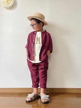 「西松屋（ニシマツヤ）のアイテム」を使った、yo_yoさん（キッズ・110cm）の夏コーディネート