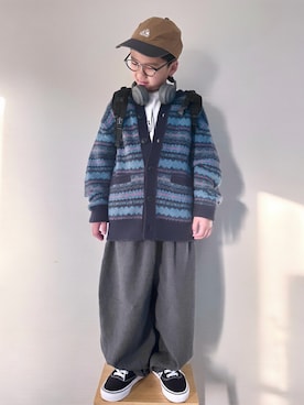 「アイテム（ヘッドフォン/イヤホン）」を使った、yo_yoさん（キッズ・130cm）の冬コーディネート