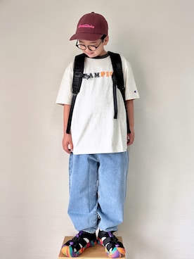 「devirock（デビロック）のアイテム」を使った、yo_yoさん（キッズ・130cm）の春コーディネート