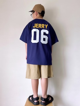 「アイテム（キャップ）」を使った、yo_yoさん（キッズ・130cm）の春コーディネート