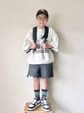「アイテム（パンツ）」を使った、yo_yoさん（キッズ・127cm）の夏コーディネート