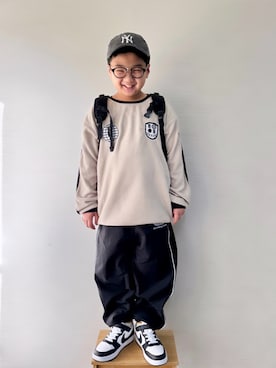 「アイテム（スニーカー）」を使った、yo_yoさん（キッズ・130cm）の冬コーディネート