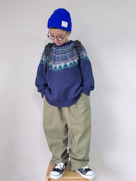 「GLOBAL WORK（グローバルワーク）のアイテム（トップス）」を使った、yo_yoさん（キッズ・130cm）の冬コーディネート