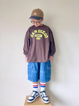「アイテム（レッグウェア）」を使った、yo_yoさん（キッズ・127cm）の秋コーディネート