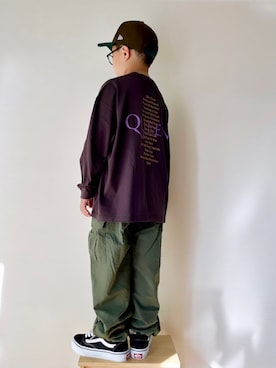 「devirock（デビロック）のアイテム（パンツ）」を使った、yo_yoさん（キッズ・120cm）の秋コーディネート