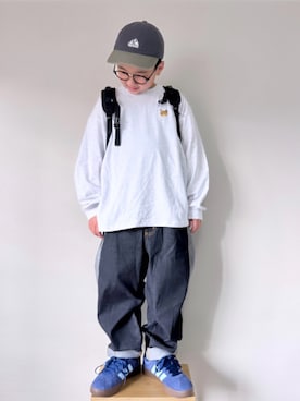 「アイテム（帽子）」を使った、yo_yoさん（キッズ・130cm）の春コーディネート