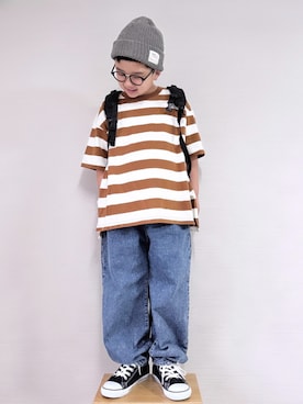 「devirock（デビロック）のアイテム」を使った、yo_yoさん（キッズ・130cm）の春コーディネート