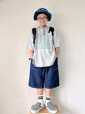 「VANS（バンズ）のアイテム」を使った、yo_yoさん（キッズ・130cm）の春コーディネート