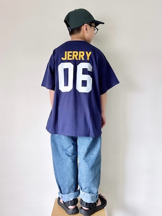 「BREEZE（ブリーズ）の【WEB限定】KUDOZ.B ロゴバリエーション半袖Tシャツ（Tシャツ/カットソー）」を使った、yo_yoさん（キッズ・130cm）の春コーディネート