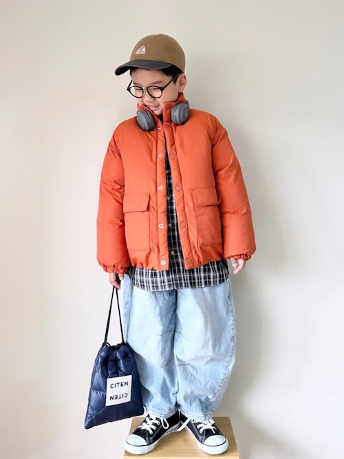 セール】【洗える】スタンドカラー中綿ジャケット_ジュニア対応