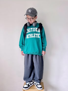 「アイテム（ヘッドフォン/イヤホン）」を使った、yo_yoさん（キッズ・130cm）の秋コーディネート