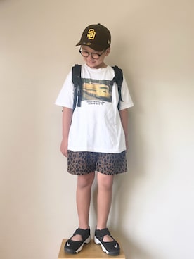 「アイテム（Tシャツ/カットソー）」を使った、yo_yoさん（キッズ・127cm）の夏コーディネート