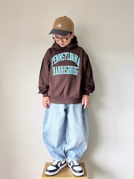 「アイテム（スニーカー）」を使った、yo_yoさん（キッズ・130cm）の秋コーディネート